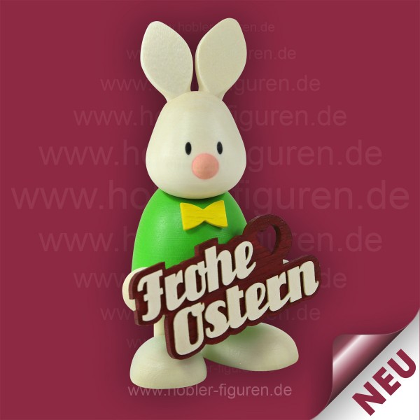 Max mit "Frohe Ostern"