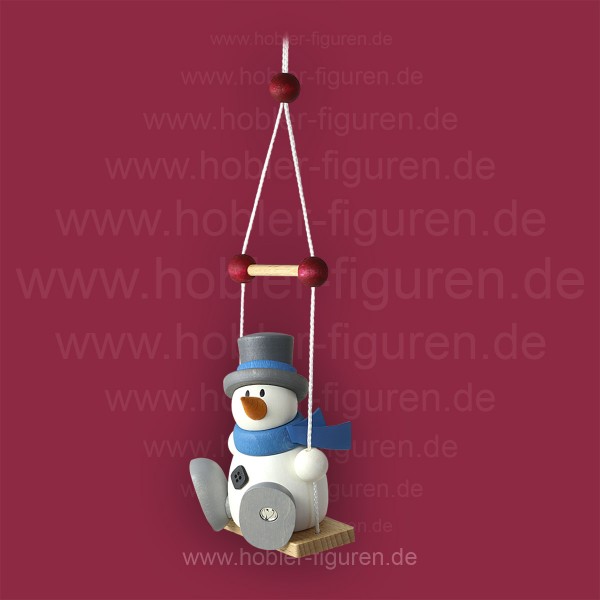 Schneemann Otto auf Schaukel