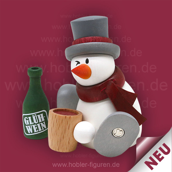Schneemann Otto mit Glühwein
