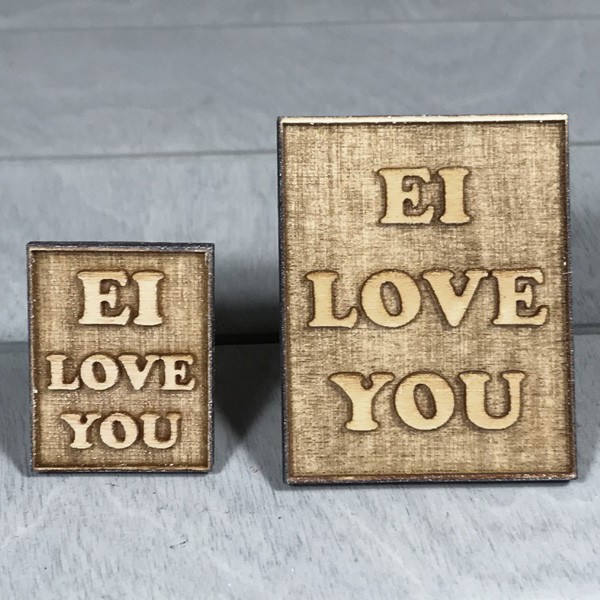 Stempel-Set - "Ei love you" für Keramik