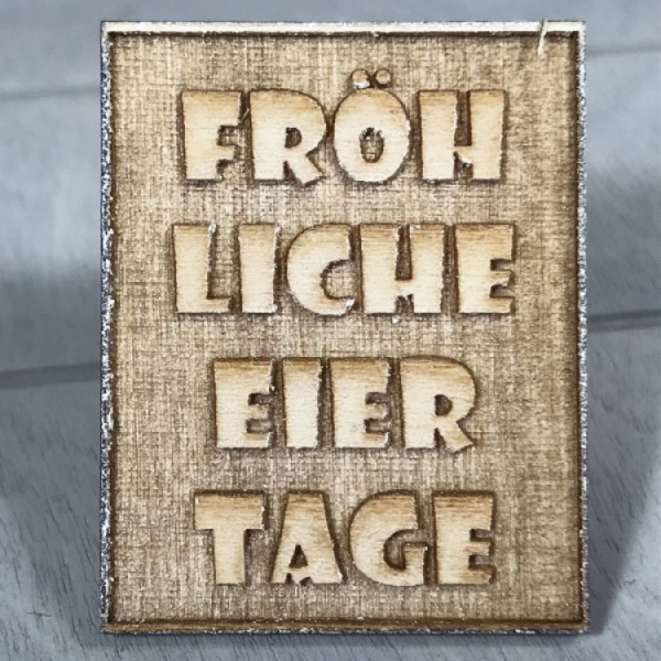 Stempel - "Fröhliche Eiertage" für Keramik