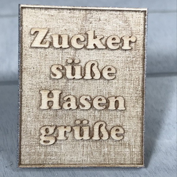 Stempel - "Zuckersüße Hasengrüße" für Keramik