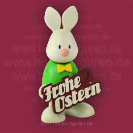 Max mit "Frohe Ostern"