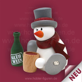 Schneemann Otto mit Glühwein