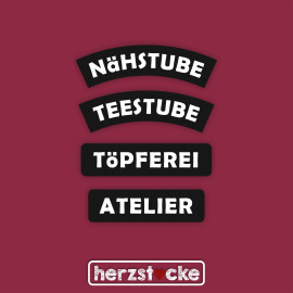 Stempel - Ladenschilder - Nähstube, Teestube, Töpferei, Atelier