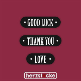 Stempel - liebevolle Botschaften - Good Luck, Thank You, Love