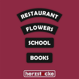 Stamp - Store Signs - Restaurant, Flowers, School, Books