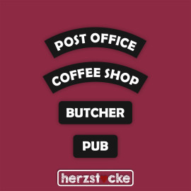 Stamp - Store Signs - Post Office, Coffee Shop, Butcher, Pub