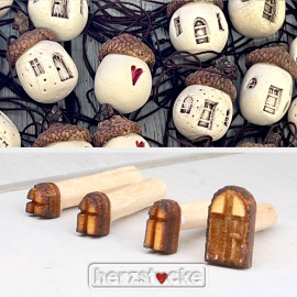 Mini - Stempel - Haus - Rund