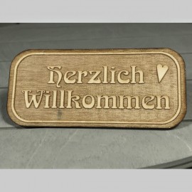 Stempel - "Herzlich Willkommen" für Keramik