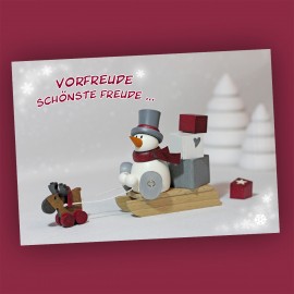 Weihnachtskarte mit Schneemann Otto