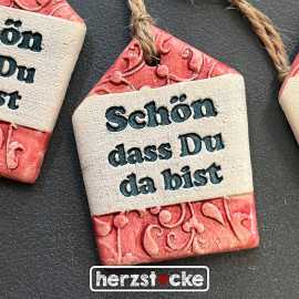 Stempel "Schön dass Du da bist"