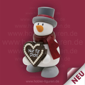 Schneemann Otto mit Lebkuchenherz
